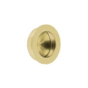 Jaladera de embutir circular No. 3 acabado latón brillante