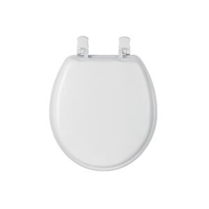 Asiento redondo acojinado para WC, cerrado, blanco, FOSET