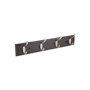 Perchero para pared con 4 ganchos satinados, HERMEX