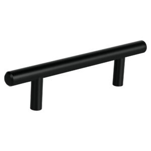 Jaladera de acero, 96mm, línea Cilindro, negro, HERMEX