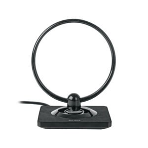 Antena de interior para TV HD, tipo aro, 28 dB, VOLTECK