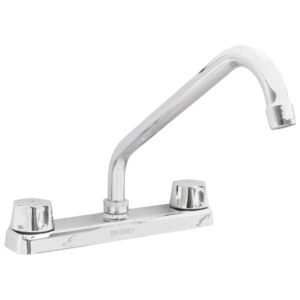 Mezcladora 8' fregadero cromo, cuello largo,compresión,BASIC
