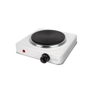 Parrilla eléctrica 1 quemador de disco, blanca, VOLTECK