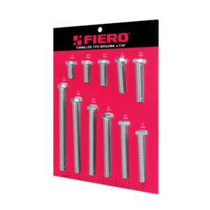 Exhibidor Fiero con tornillos tipo máquina, 7/16'