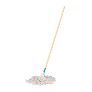 Trapeador tipo mechudo, 250 g con bastón de 120 cm, KLINTEK