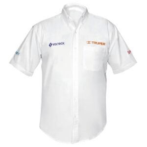 Camisa manga corta para hombre, blanca, G, Truper