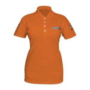 Playera polo para mujer, naranja, M, Truper