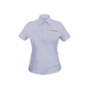 Camisa manga corta para mujer, azul, G, Truper