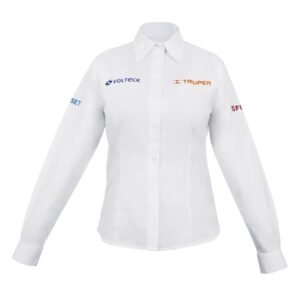 Camisa manga larga para mujer, blanca, EG, Truper
